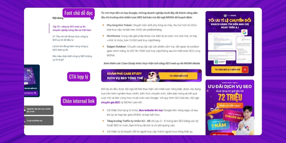 Tối ưu giao diện, bố cục cho website