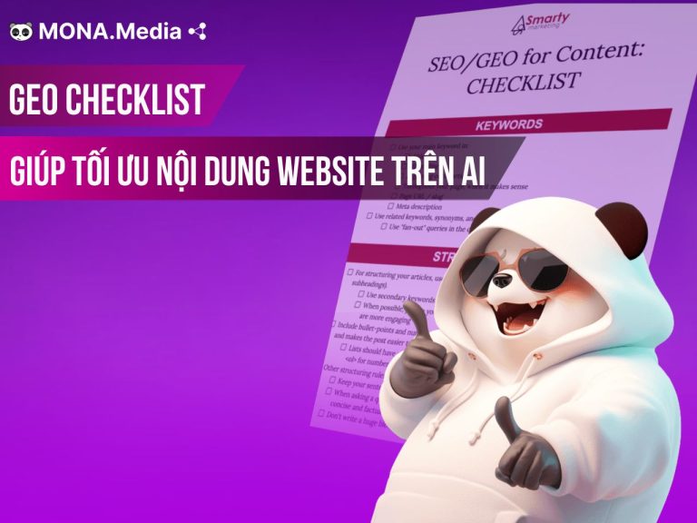 GEO Checklist giúp tối ưu nội dung website trên AI