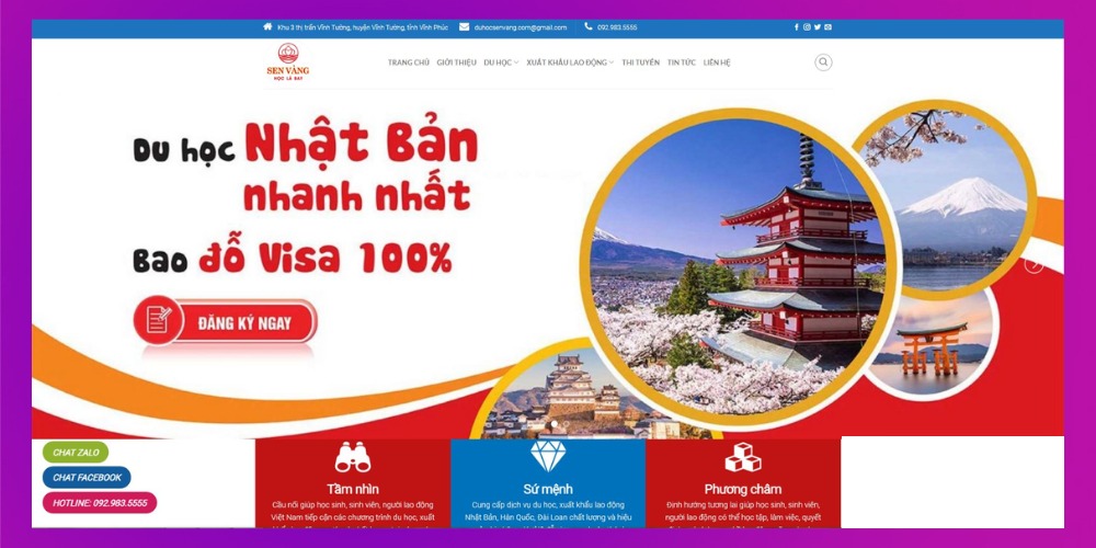 Thiết kế web xklđ giúp cung cấp thông tin cho khách hàng