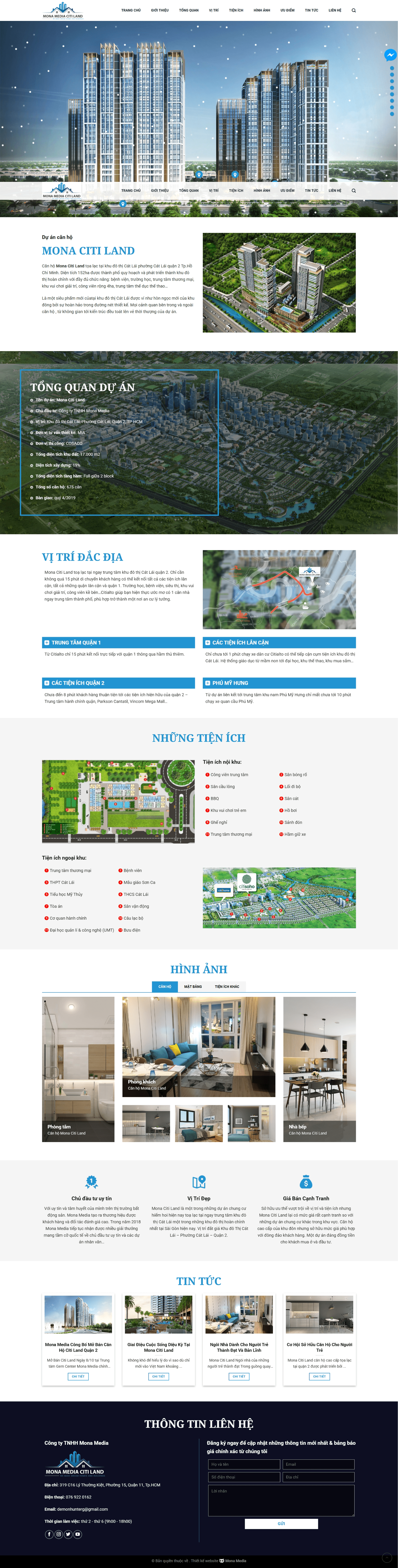 Mẫu landing page căn hộ trẻ trung, năng động