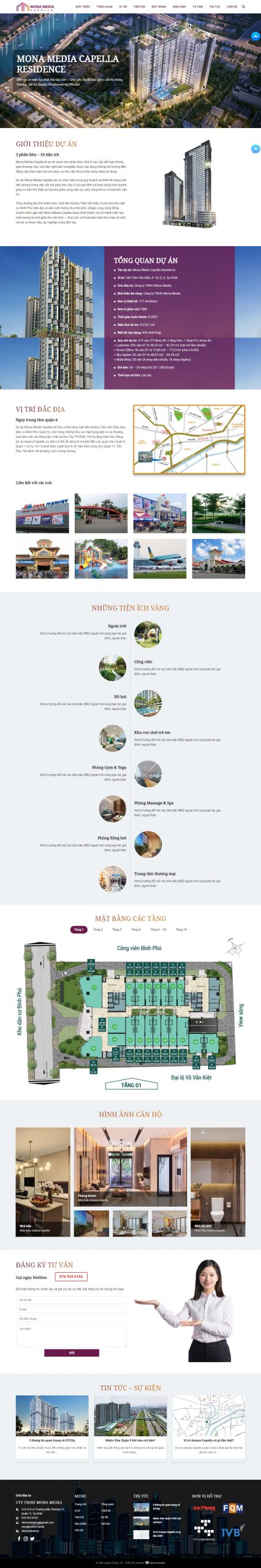 Mẫu landing page về bất động sản sang trọng