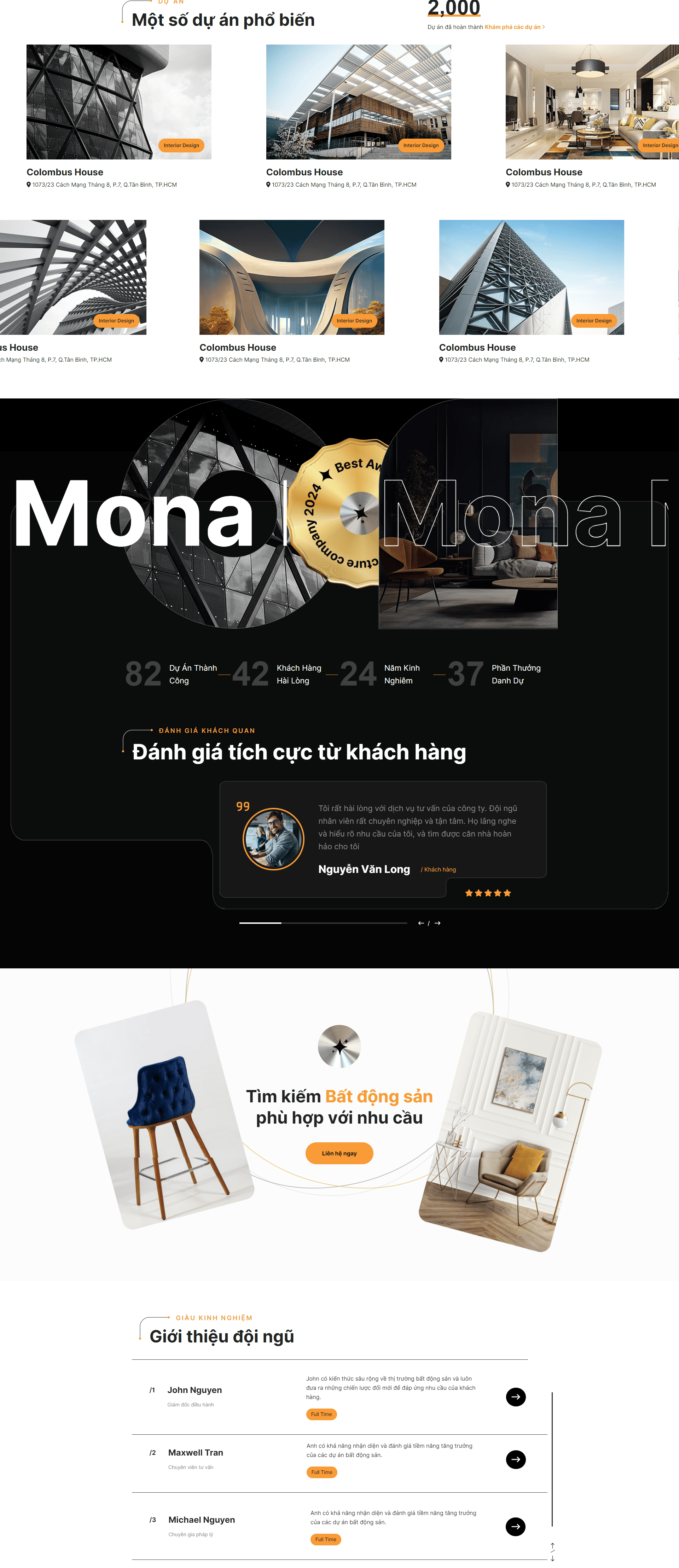Mẫu landing page cho thuê bất động sản