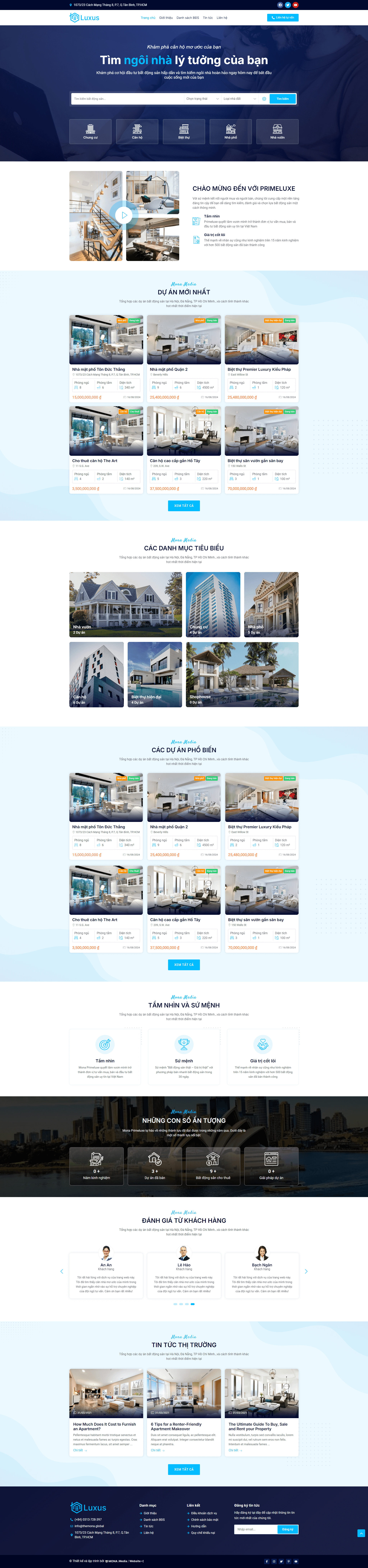 Mẫu landing page bất động sản mảng đầu tư 
