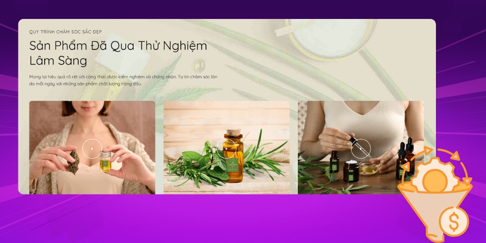 Landing page mỹ phẩm giúp doanh nghiệp tăng chuyển đổi