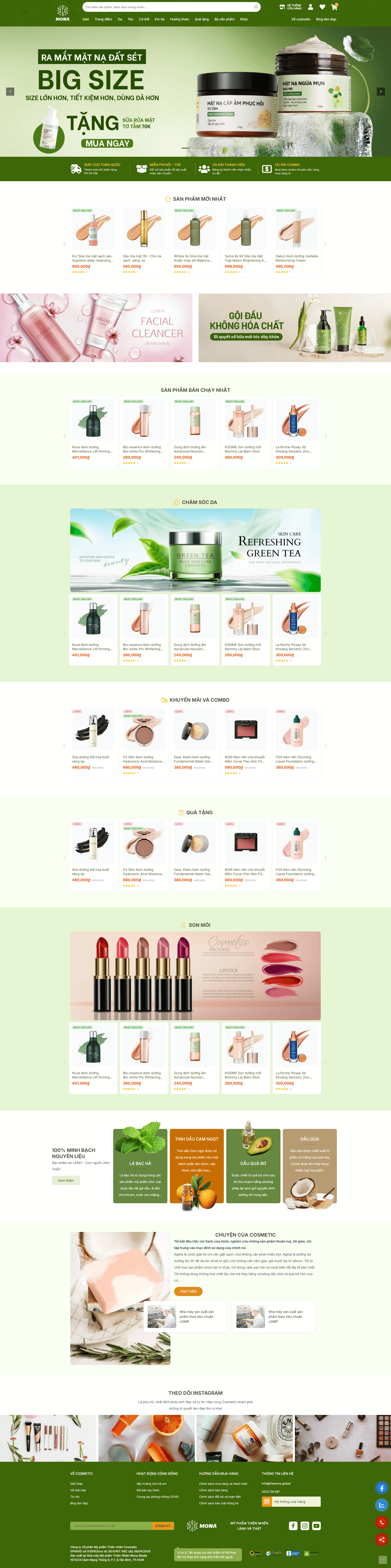 Mẫu ladipage mỹ phẩm chăm sóc da chuyên sâu
