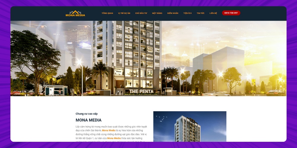 Mẫu theme landing page bất động sản phổ biến