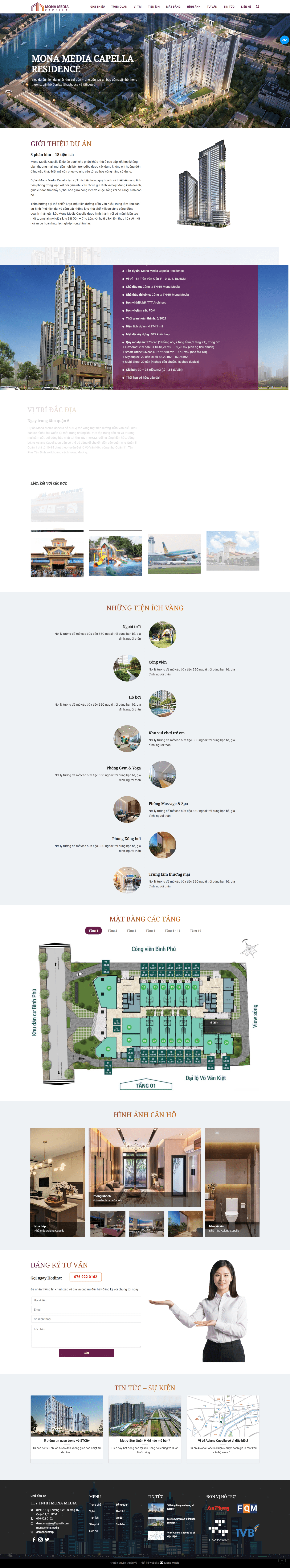 Mẫu landing page về bất động sản sang trọng