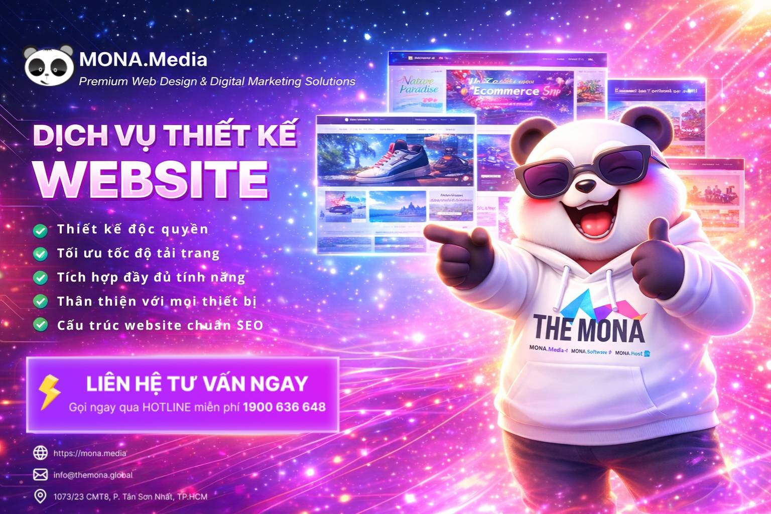 Dịch vụ thiết kế website chuyên nghiệp, uy tín tại MONA