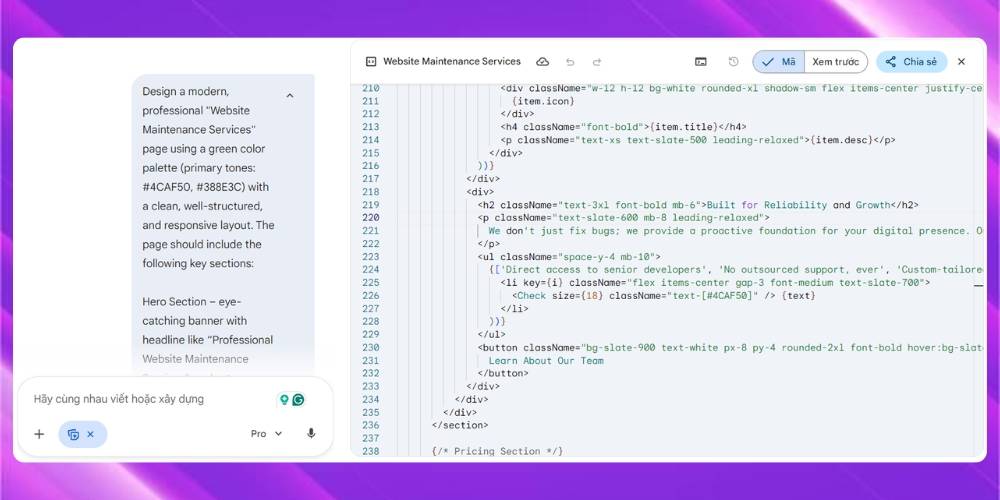 Cần chạy thử và chỉnh sửa đến khi cho ra kết quả như ý khi dùng vibe coding