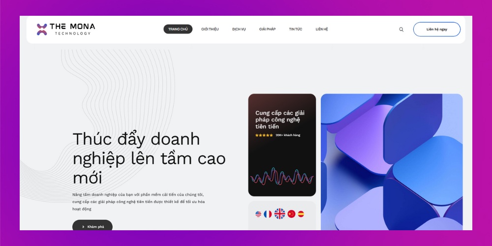 Thiết kế web giới thiệu doanh nghiệp với trang chủ thu hút