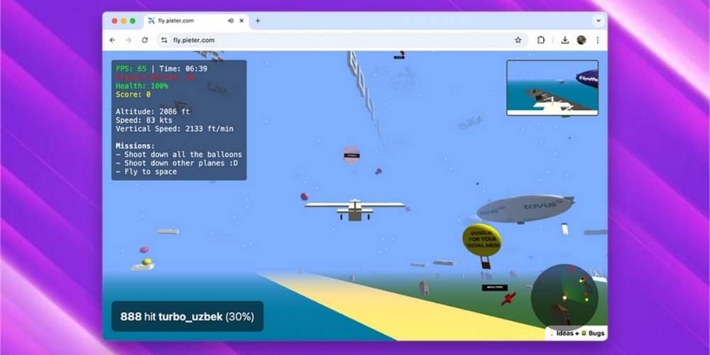 Ứng dụng vibe coding AI tạo ra trò chơi Fly