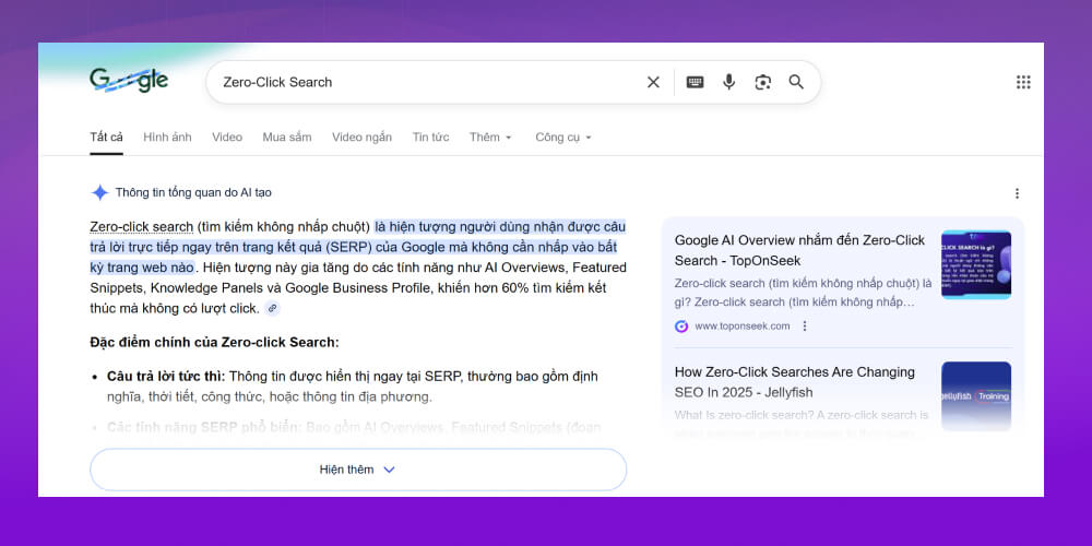 AI Overviews thay đổi Zero-Click Search
