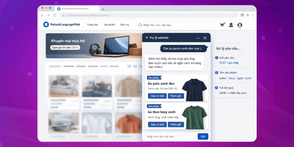 NLWeb giúp tăng tính tương tác với người dùng