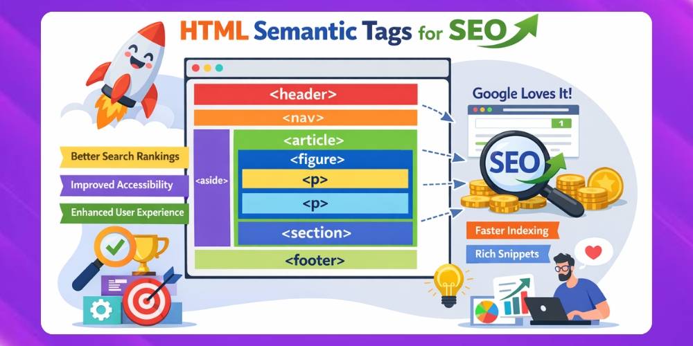 Sử dụng semantic HTML mang lại lợi ích lớn khi thiết kế website