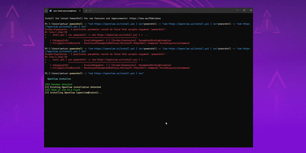 chờ cài đặt OpenClaw
