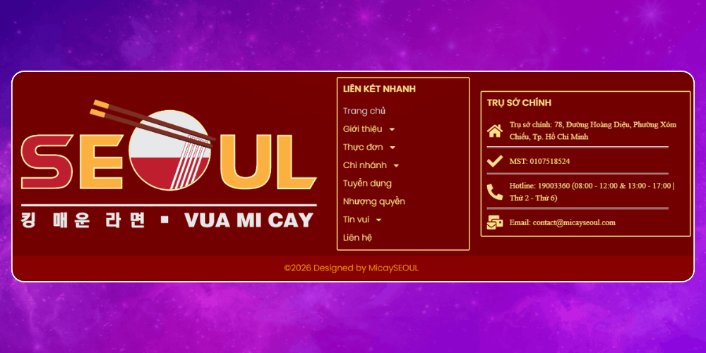 Thiết kế footer website đồng bộ với phong cách thương hiệu
