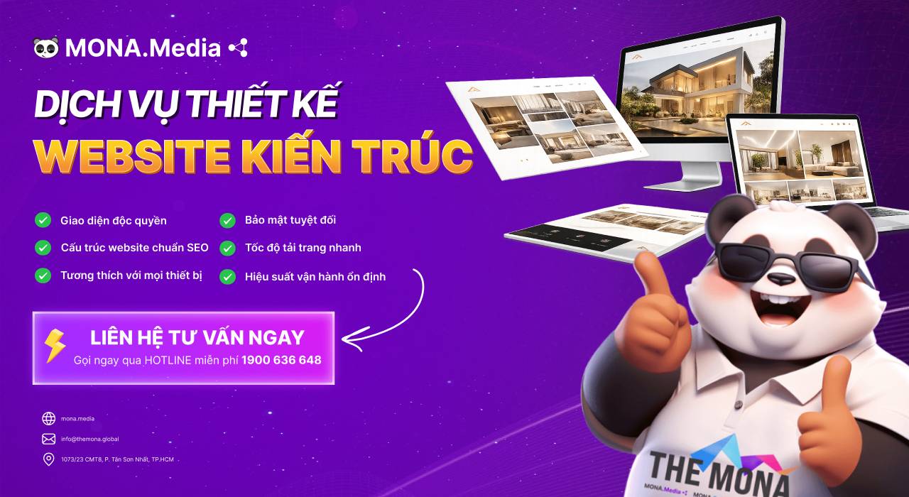 Dịch vụ thiết kế website kiến trúc chuyên nghiệp, trọn gói tại MONA