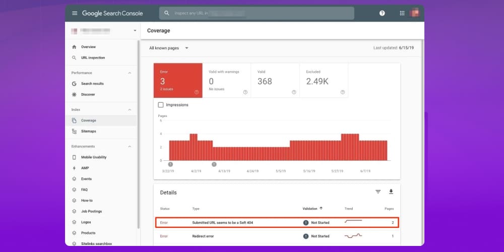 xác định lỗi Soft 404