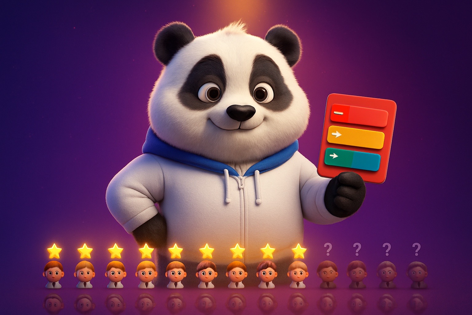 Panda CEO đo 100 nhân viên 10 ngôi sao top 90 dấu chấm hỏi AI thay nhân viên trung bình