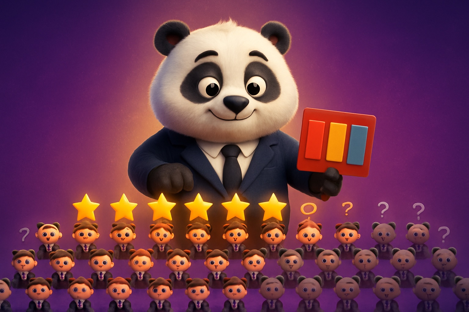 Panda CEO đo 100 nhân viên 10 ngôi sao top 90 dấu chấm hỏi AI thay nhân viên trung bình