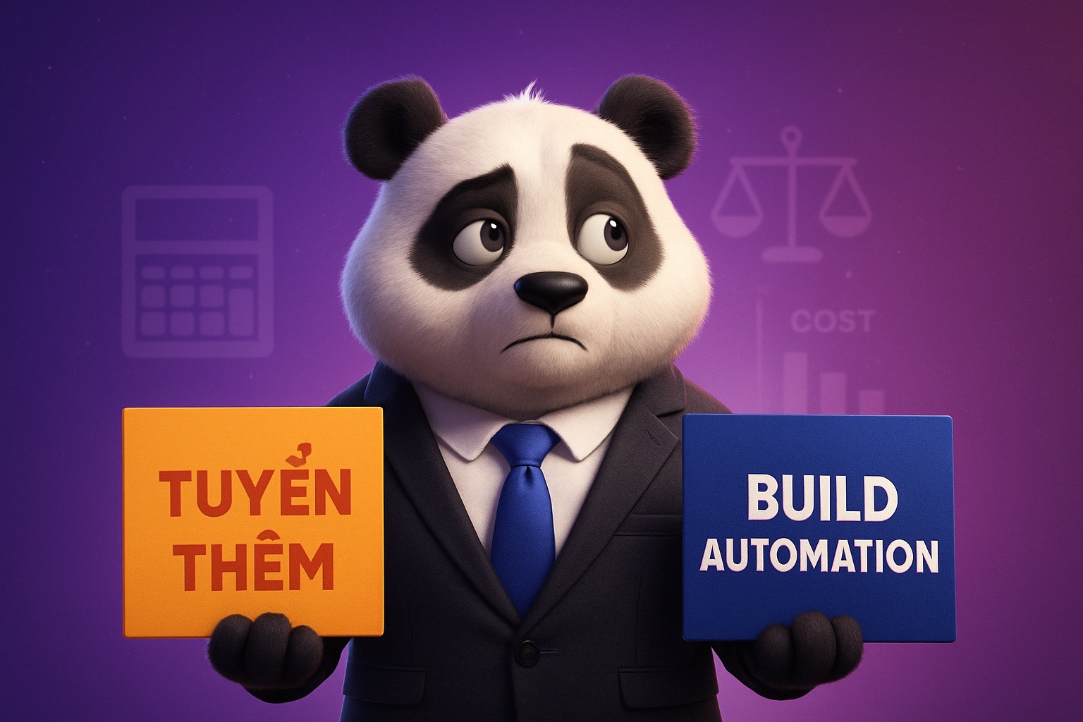 Panda CEO cầm 2 tờ tuyển thêm vs build automation khi nào doanh nghiệp nên dừng tuyển và tự động hoá