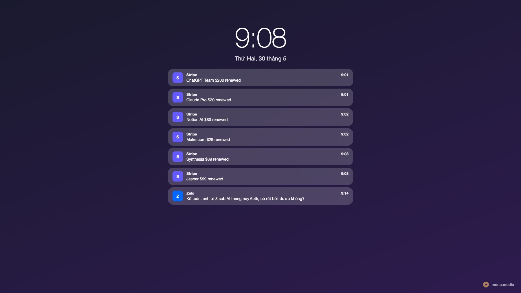 Meme 8 tool AI renew chưa xài Meme iOS notification 8 tool AI sub renew chưa xài lộ trình AI-First doanh nghiệp