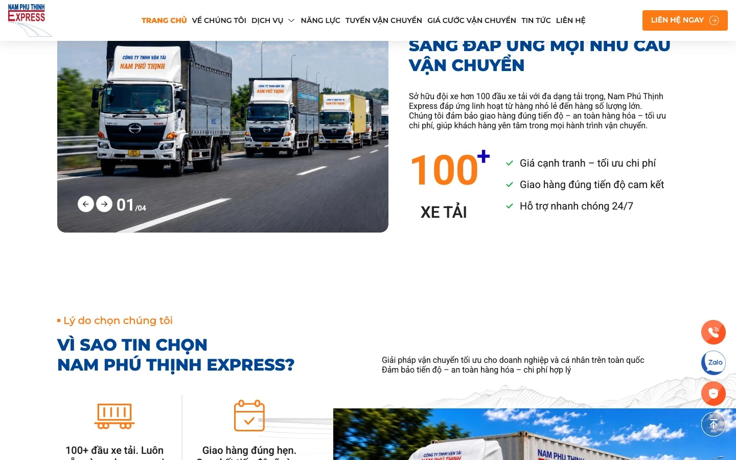 Khối đội xe hơn 100 đầu xe tải kèm cam kết giá, tiến độ và hỗ trợ 24/7