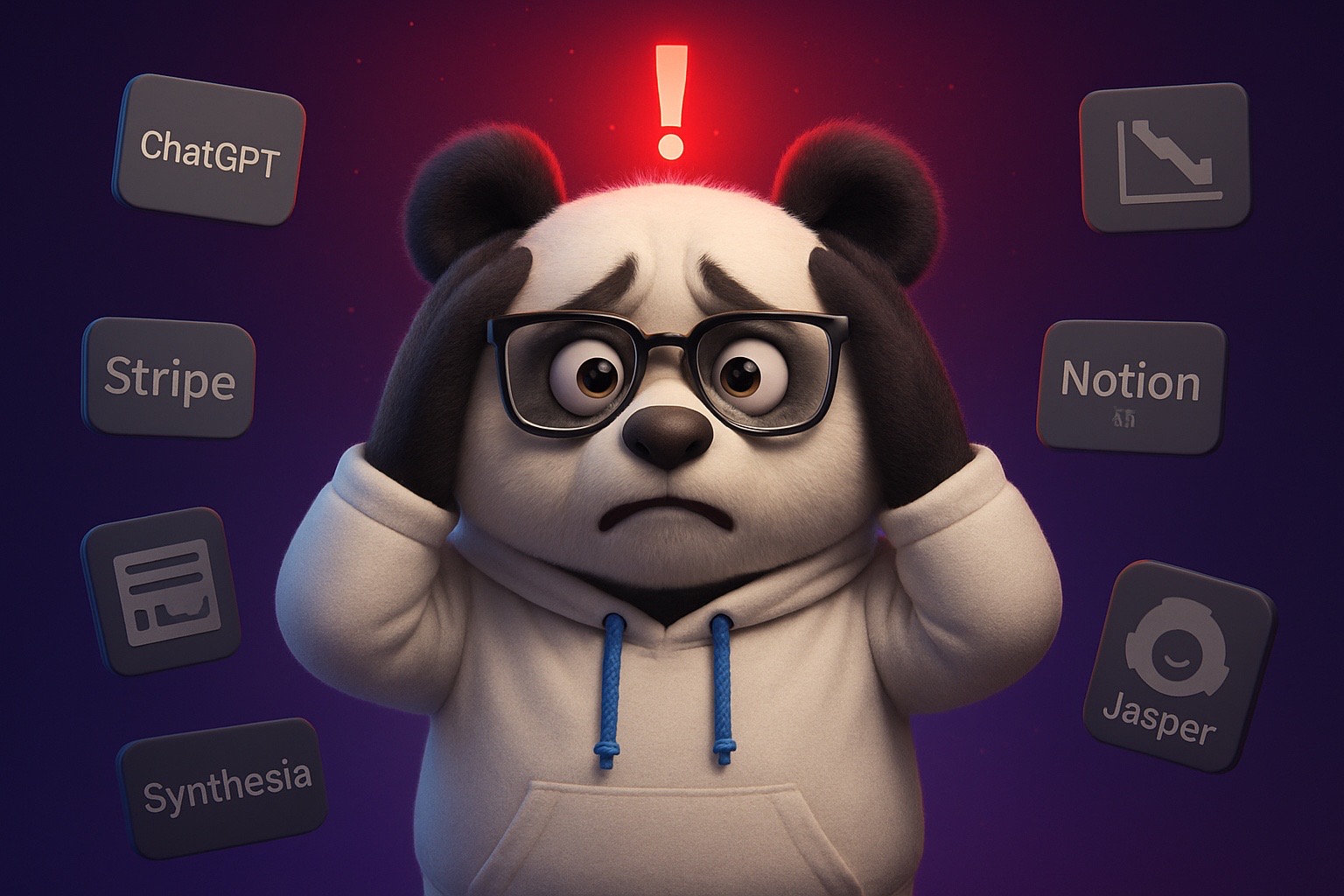 5 sai lầm khi triển khai AI doanh nghiệp Panda CEO confused đứng giữa stack tool AI không xài sai lầm khi triển khai AI doanh nghiệp