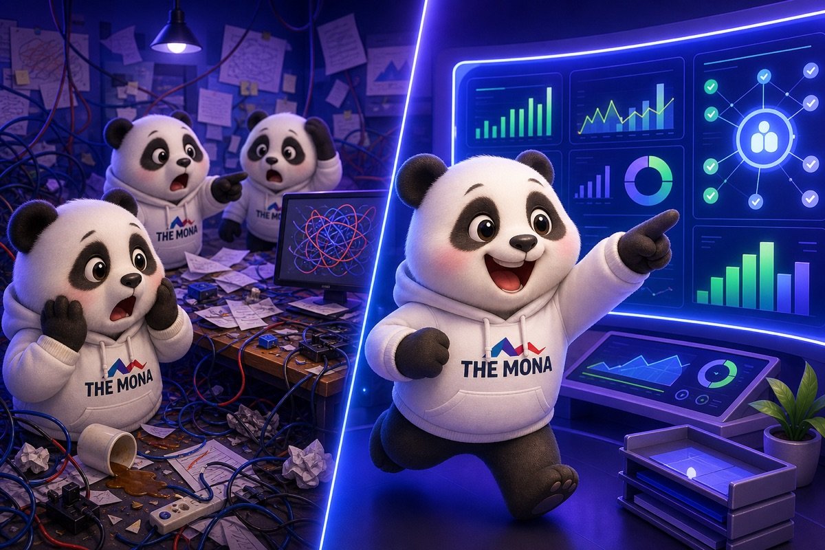 So sánh trước và sau: bên trái là sự hỗn loạn đổ lỗi, bên phải là sự rõ ràng, có tổ chức nhờ phần mềm quản lý chất lượng.