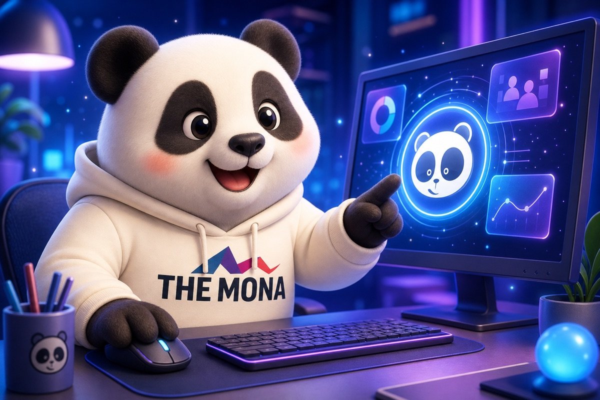 Gấu trúc vui mừng, tự tin vào hệ thống quản trị website hiệu quả, bền vững được xây dựng cùng MONA.
