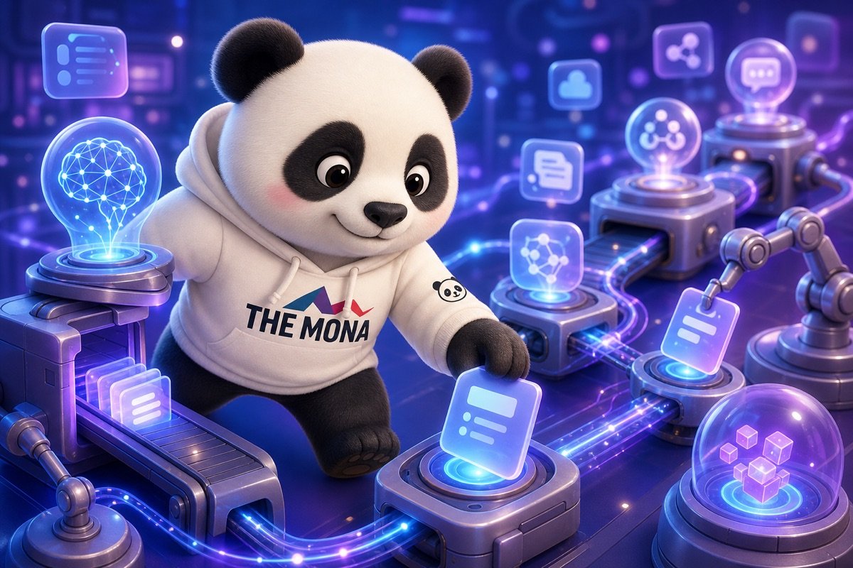 Gấu MONA quyết tâm thực hiện từng bước trong quy trình triển khai AI agent tùy chỉnh, tối ưu hóa chuỗi nghiệp vụ cho doanh nghiệp.