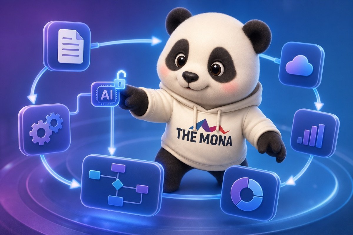 Sơ đồ mô tả quy trình tự động hóa khép kín của công ty digital marketing ứng dụng AI, không chỉ riêng AI.