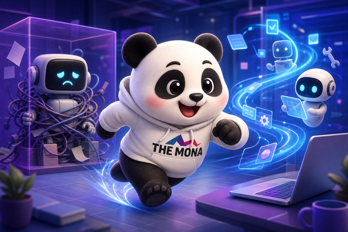 Panda minh họa sự khác biệt giữa AI agent và chatbot truyền thống, giải thích AutoGPT là gì.