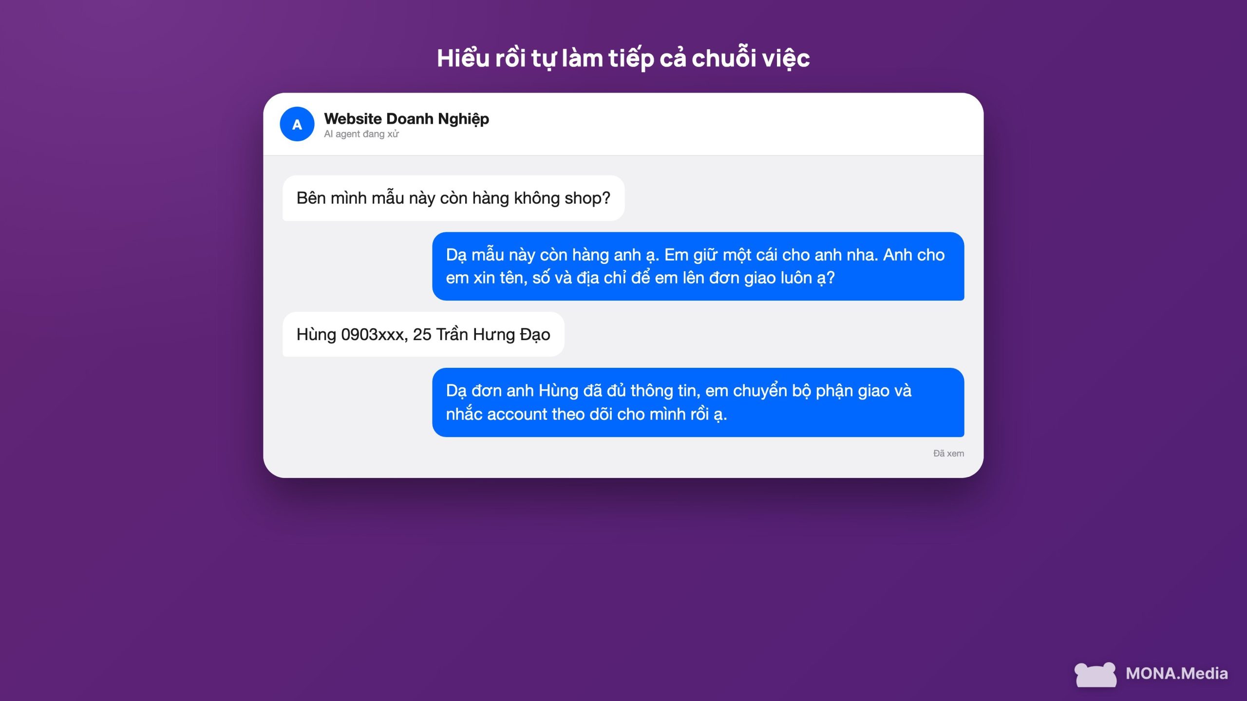 AI agent đọc hiểu và tự hành động chứ không chỉ trả lời câu hỏi