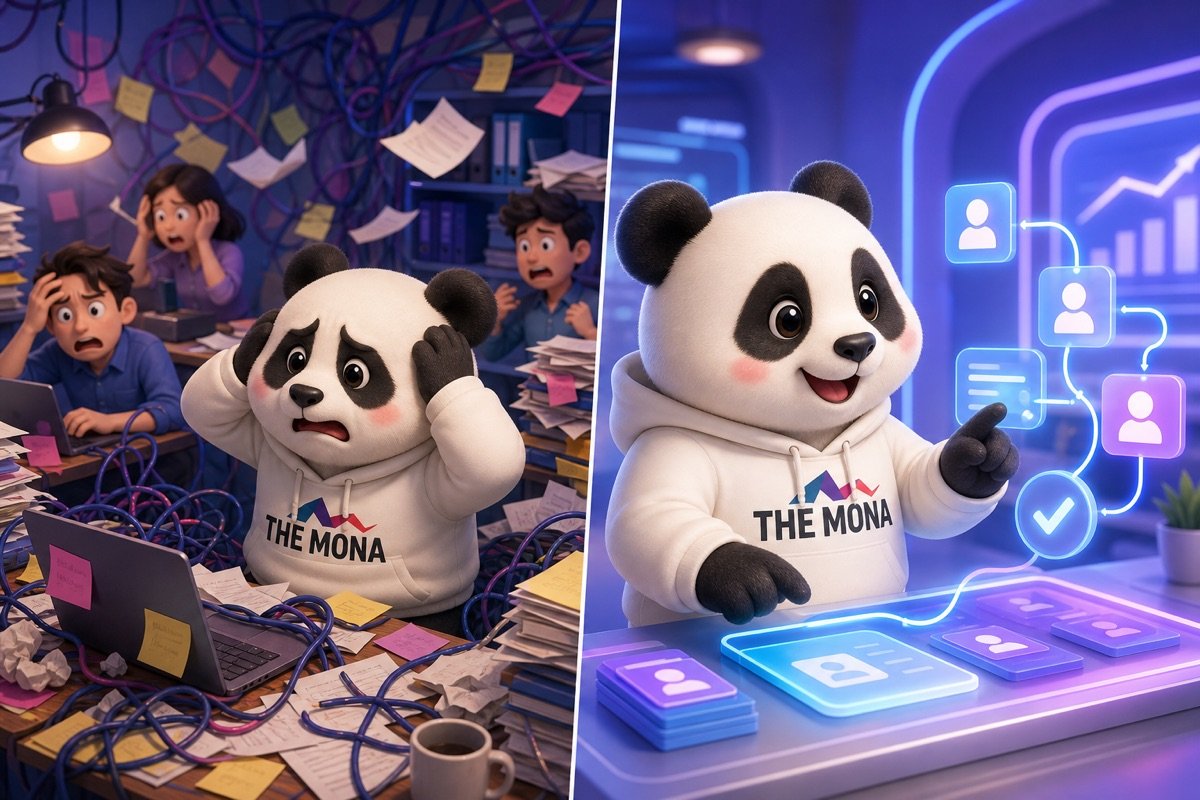 So sánh trước và sau khi triển khai AI Agent bán hàng, từ hỗn loạn đến hiệu quả.