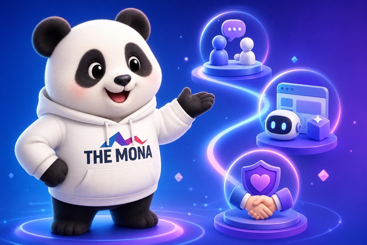 Đồ họa 3 bước hợp tác cùng MONA để phát triển AI Agent cho doanh nghiệp.