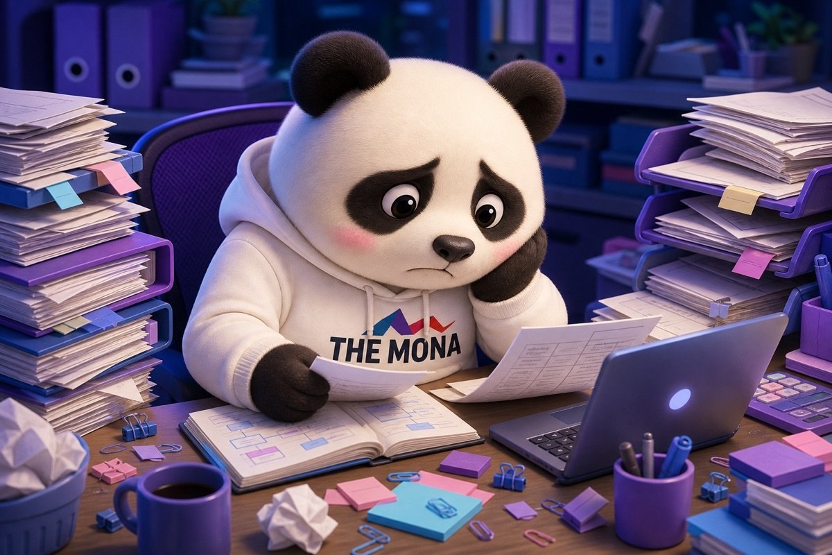 Gấu trúc buồn bã vì chi phí vận hành cao và thời gian đào tạo nhân sự tốn kém trước khi có AI Agent nội bộ.