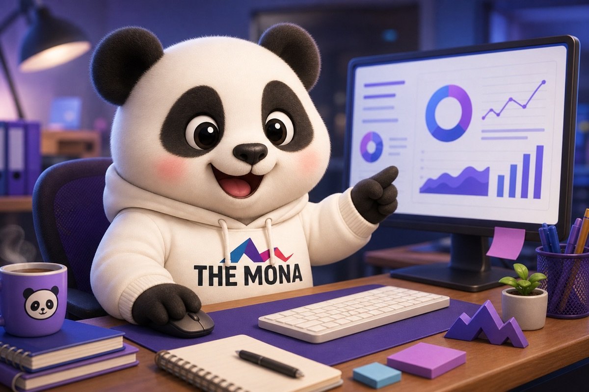 AI chạy Google Ads cho doanh nghiệp, gấu panda vui mừng làm việc