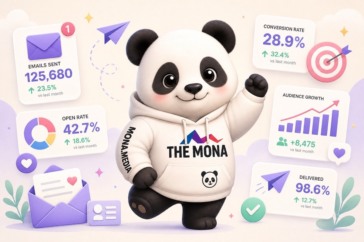 Thành công của AI email marketing với biểu đồ rõ ràng