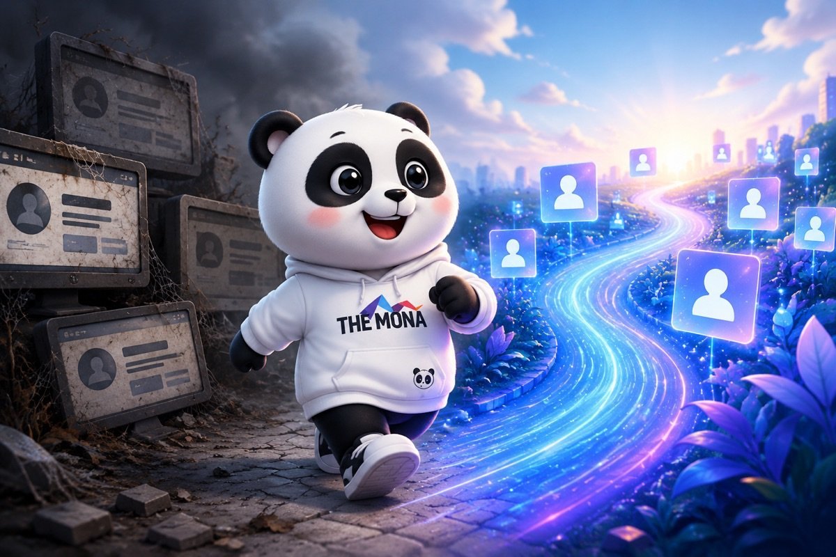 Chú gấu MONA vui vẻ vượt qua website ế khách nhờ AI làm SEO.