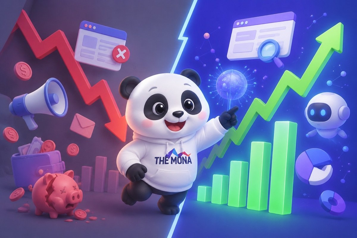 Infographic về chi phí marketing truyền thống và hiệu suất đầu tư khi có AI làm SEO.