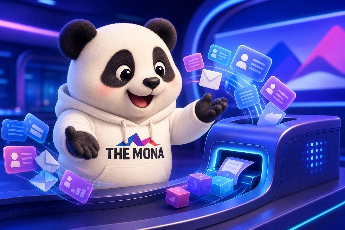 Gấu panda xử lý nhập liệu và gắn nhãn khách bằng AI marketing automation cho doanh nghiệp