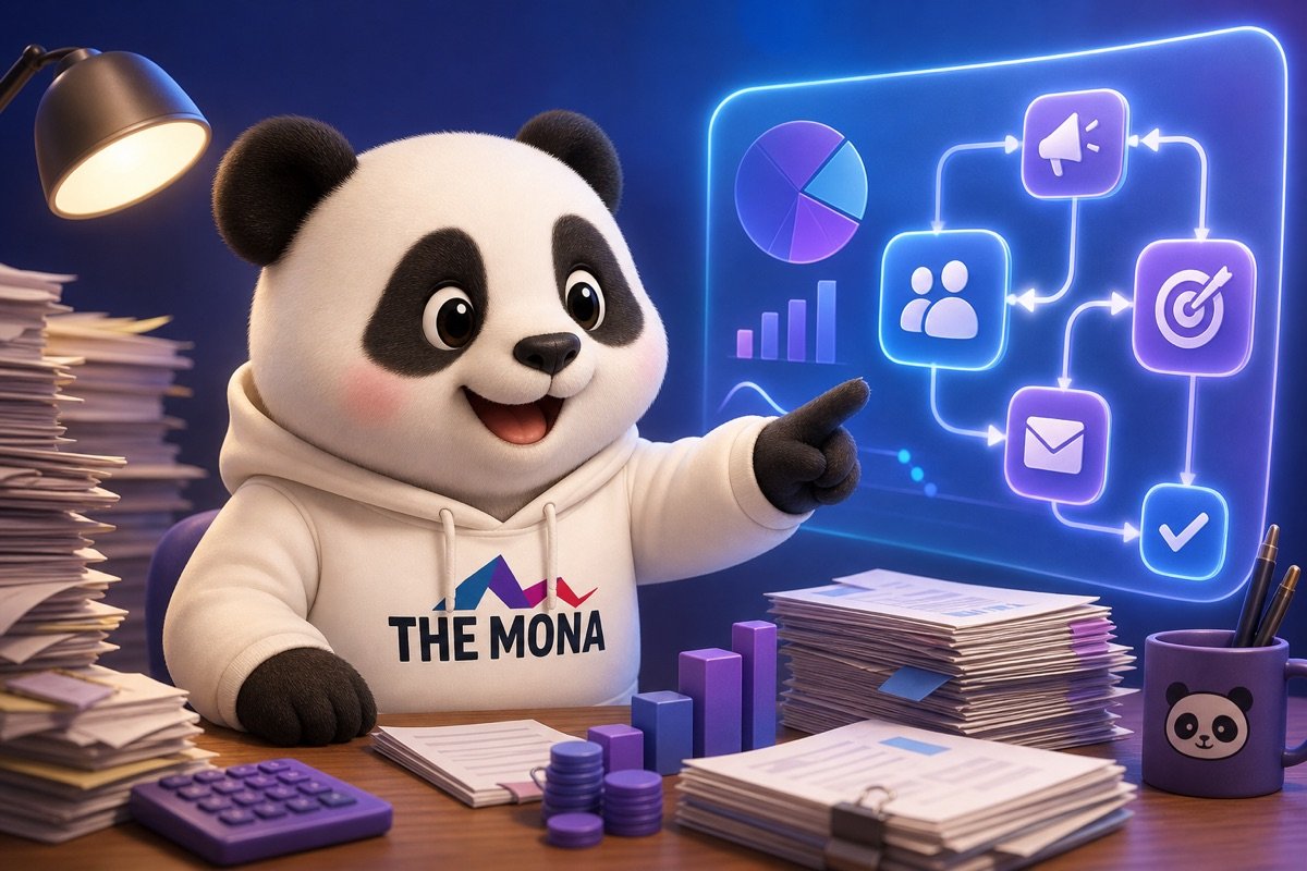Gấu panda nhẹ nhõm khi chi phí marketing B2B được tối ưu, hiệu quả cao hơn.