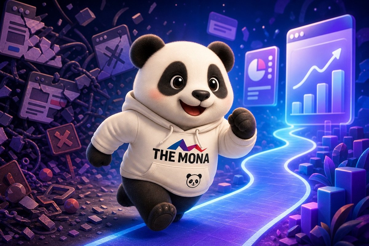 Chú gấu MONA vui mừng di chuyển qua không gian làm việc số, kiểm soát hiệu quả website sau khi hiểu rõ bảng giá thiết kế website doanh nghiệp.