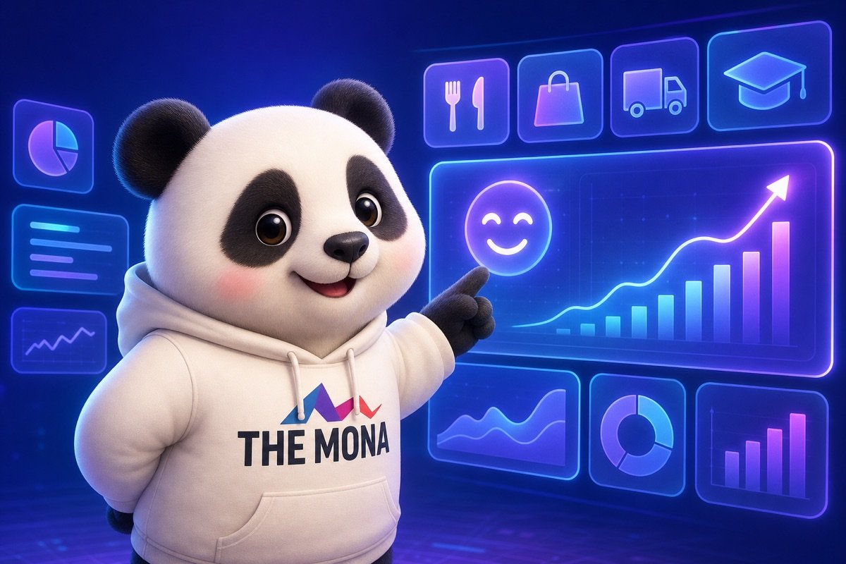 Màn hình hiển thị khả năng áp dụng phần mềm CRM phân tích cảm xúc cho nhiều ngành khác nhau, từ F&B đến giáo dục.