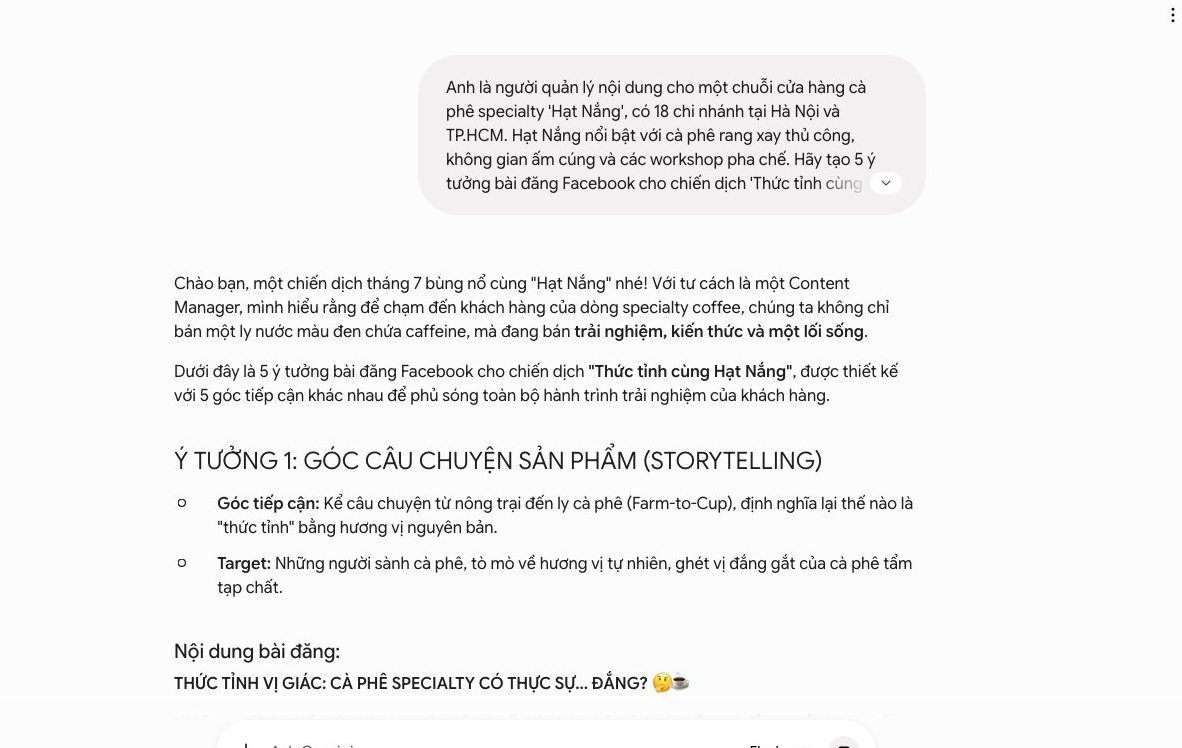 Gemini tạo bài đăng social media, nội dung mạng xã hội, tự động hóa marketing, phần mềm quản lý nội dung.