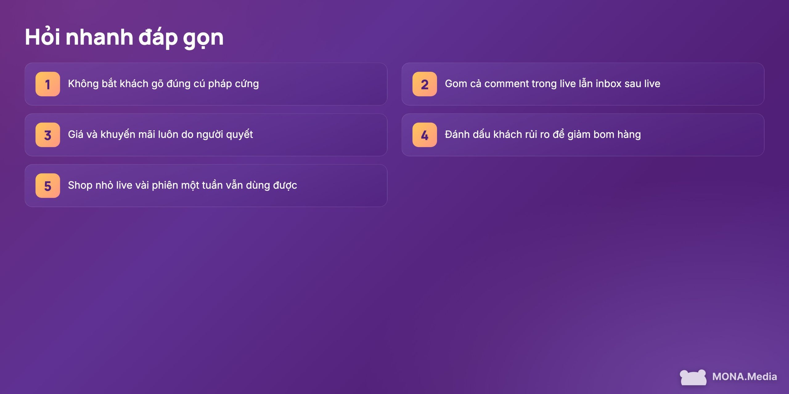 Câu hỏi thường gặp về phần mềm chốt đơn tự động livestream và Facebook
