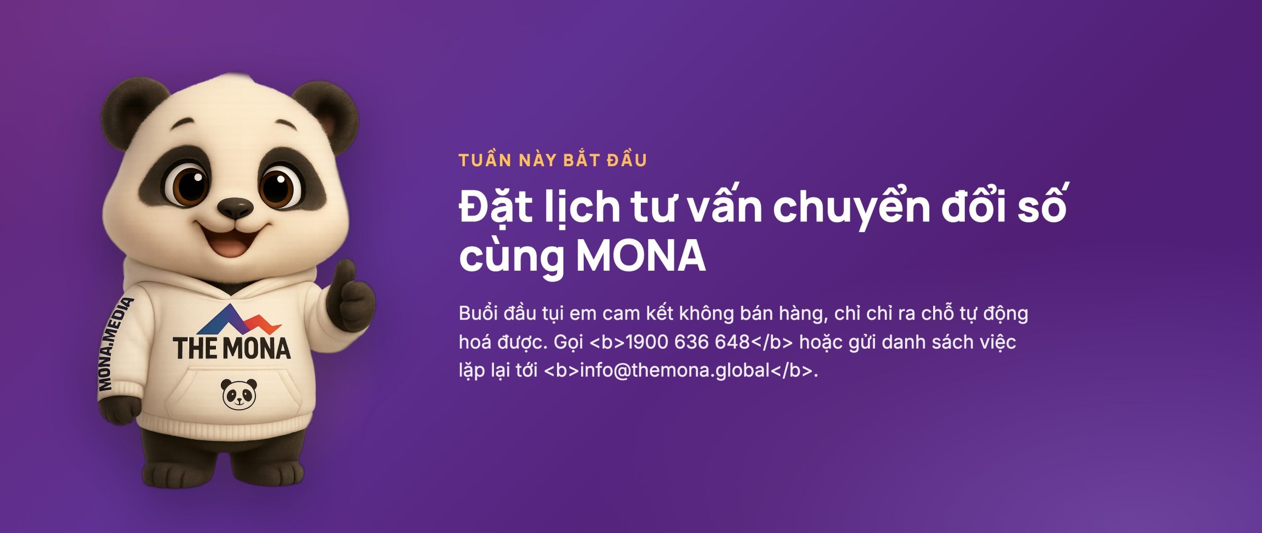 Đặt lịch tư vấn chuyển đổi số cùng MONA tuần này, buổi đầu không bán hàng