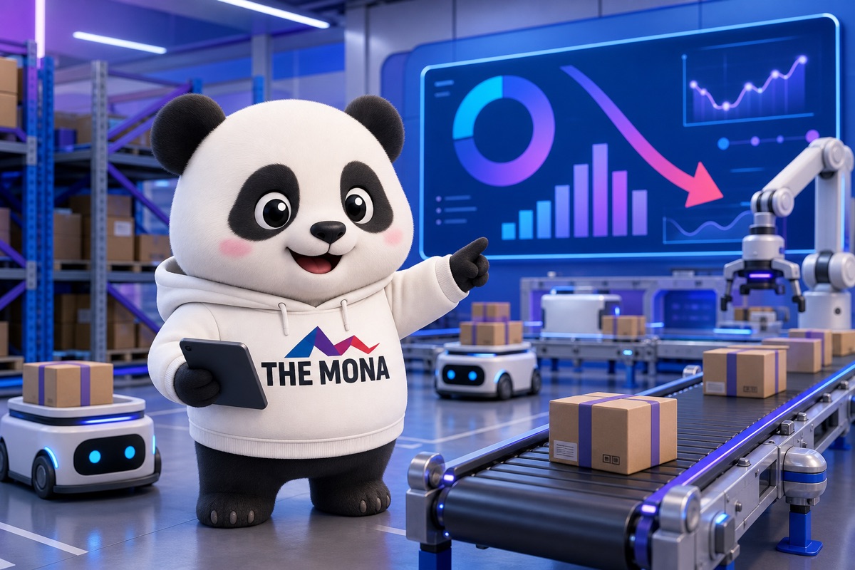 Gấu MONA tự hào trong nhà máy B2B tự động hóa, nơi chi phí vận hành giảm 30% nhờ phần mềm.