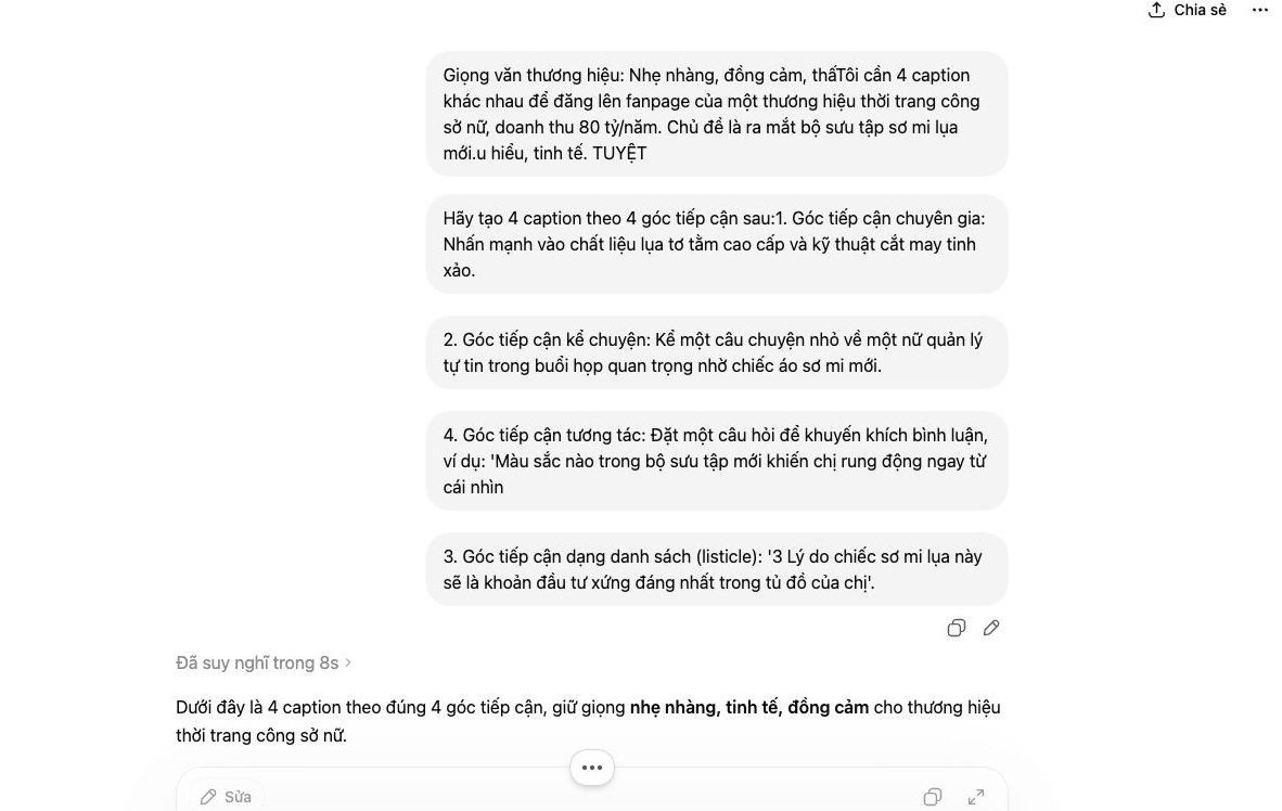 Quy trình dùng ChatGPT miễn phí để sản xuất 30 bài social media mỗi giờ.